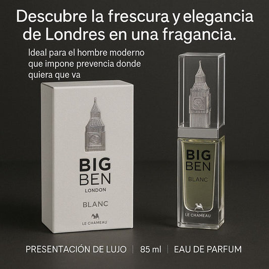 Big Ben London Blanc – Eau de Parfum Unisex 85 ml inspirado el Santal 33 de Le Labo

Elegancia británica en cada gota