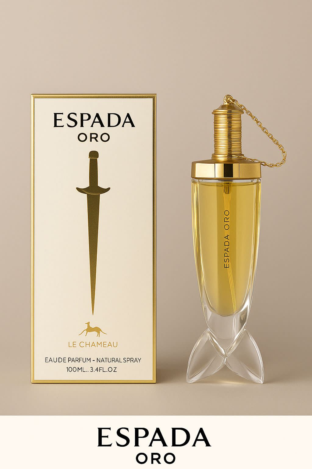 Espada Oro de Le Chameau Eau de Parfum – 100 ml inspirado en la fragancia La Vie Est Belle de Lancôme